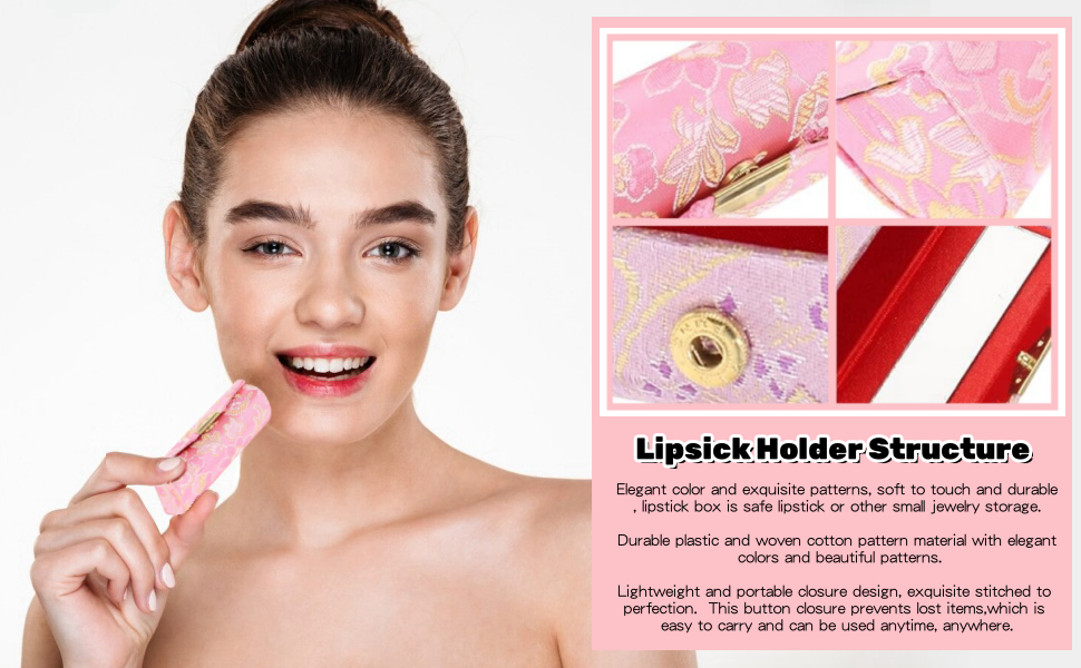 Pink lipstick holder with compartments for makeup items. Lightweight structure with durable plastic, suitable for travel and storage.