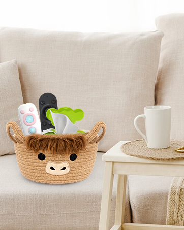 highland cow basket