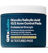 QRxLabs Salicylic & Glycolic Acid Acne Control Pads - 50 Count Jar - Glycolic & Salicylic - Bacne...