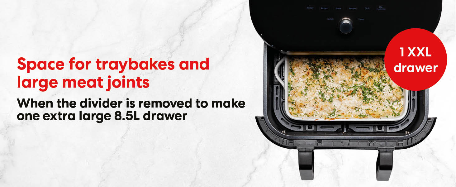 Multi use Air fryer for family extra large dual and single basket drawer