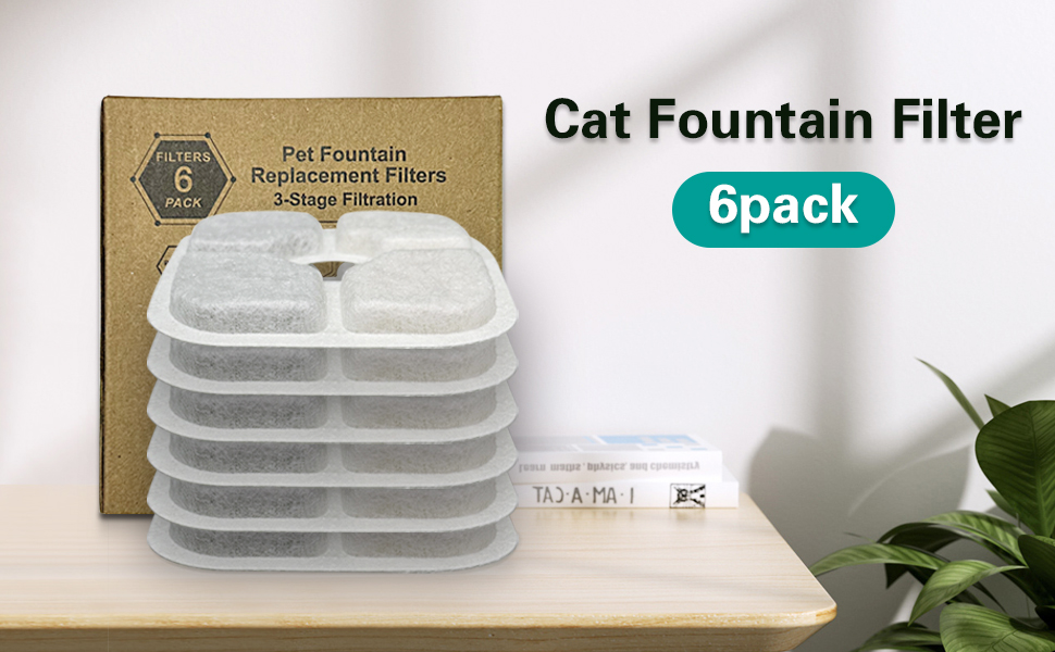 Cat Water Fountain Filter,Cat Fountain Filter Replacement Filters for PIXI Pet