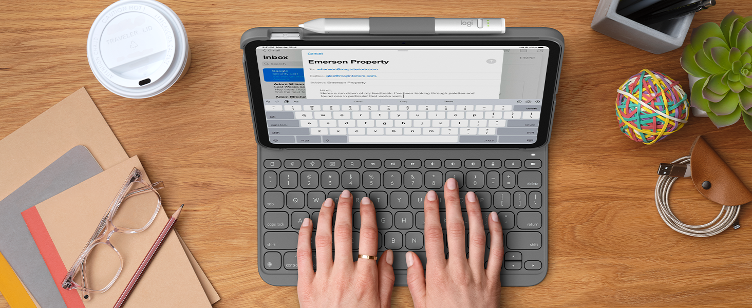 Logitech Slim Folio Keyboard Case for iPad (10th Generation) with