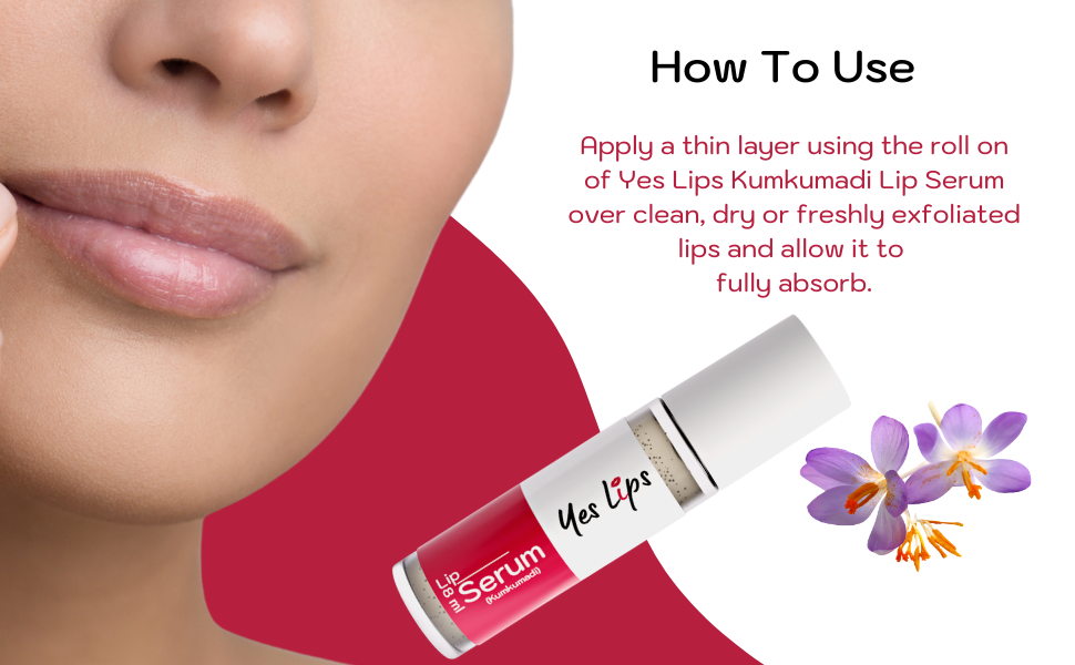 Yes Lips Kumkumadi Lip Serum Oil Moisturizer For Hydrated Lips With
