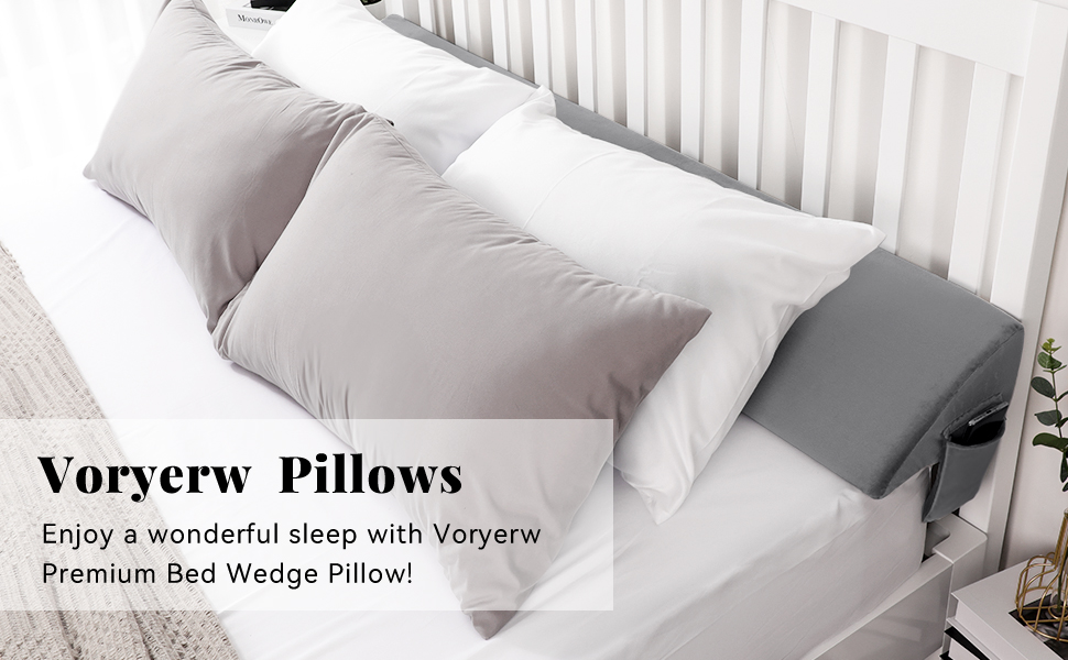 Voryerw Headboard Pillow California King Size, Bed Wedge