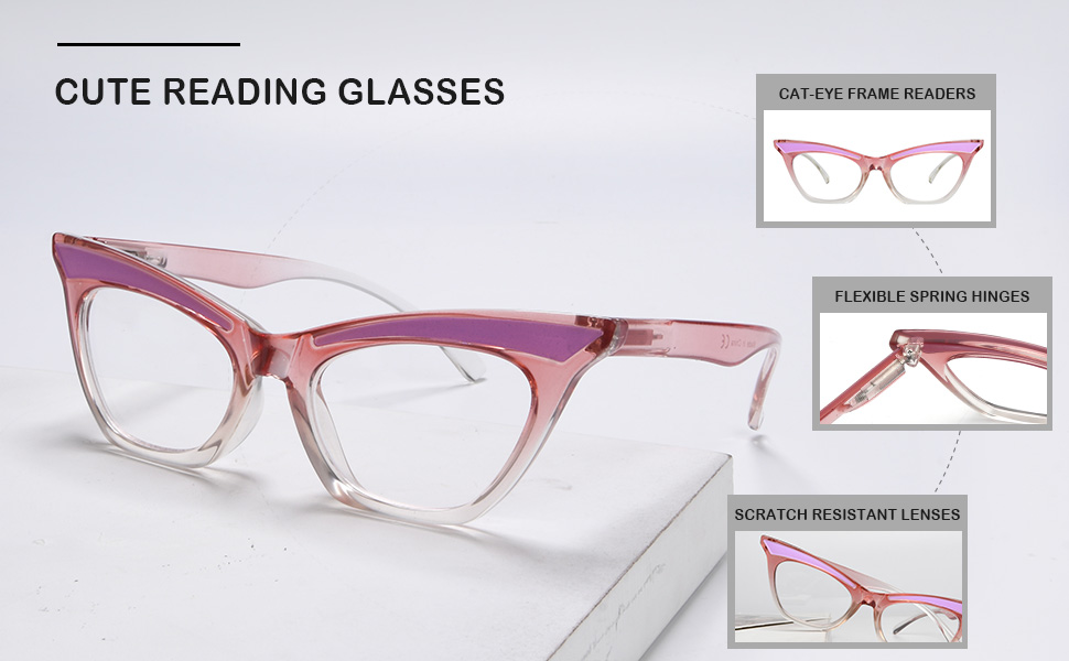 cat-eye reading glasses