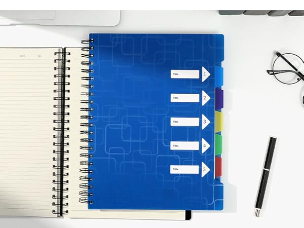 Amazon.com : CAGIE 5 Subject Notebook With Tabs 8.5x11