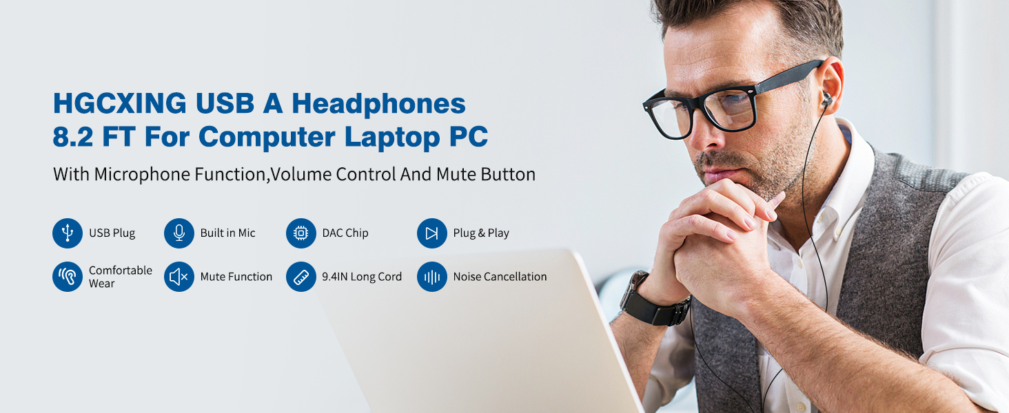 USB Headset with Microphone