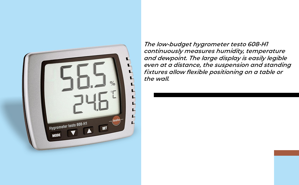Testo 608H1 Digital Thermo Hygrometer (Range 32°F to 122