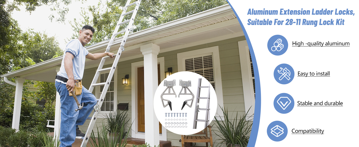Aluminum Extension Ladder Locks, Extension Ladder Accessories Ladder