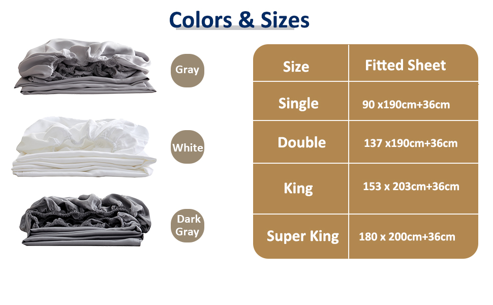 size and fitted sheet