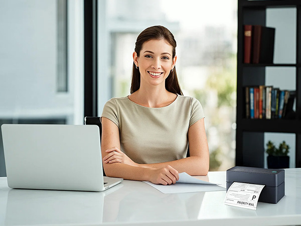 NULLTONEX Bluetooth Thermal Shipping Label Printer is suitable for use in offices