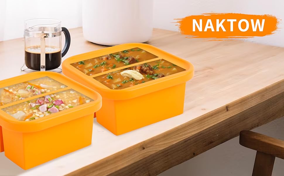 Silicone Freezing Tray with Lid 1Cup 2 Pack Freezer