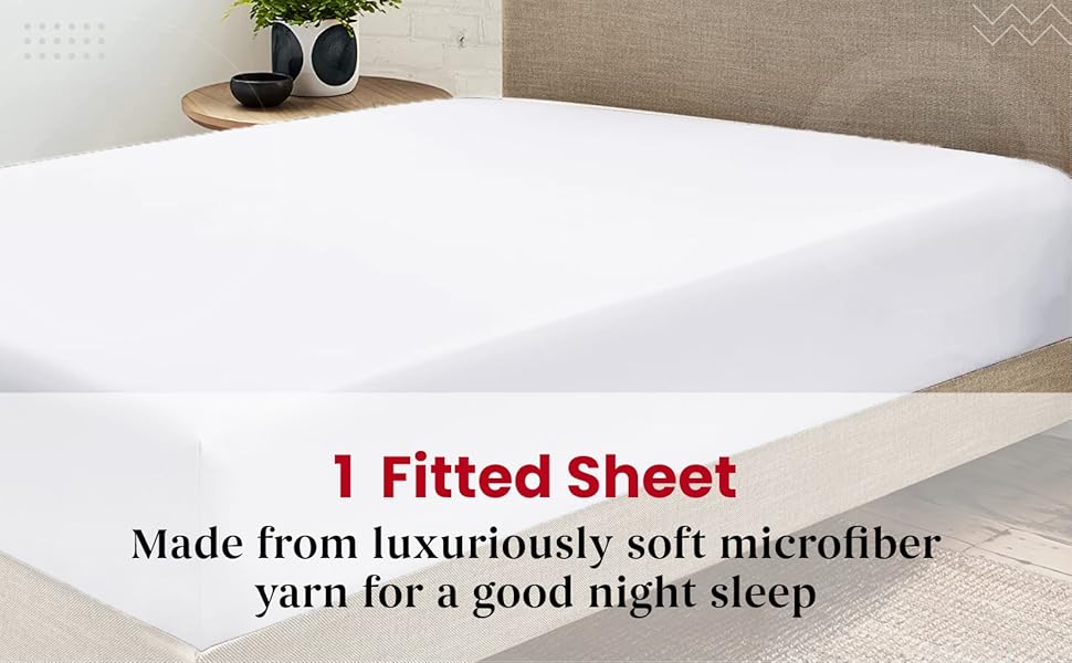 Infinitee Xclusives Fitted Sheet Queen Size 1 Piece 60”x80” deep