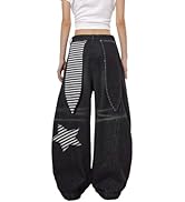 Xojbzoo Retro High Street Detachable Star Bending Knife Jeans with Women's Design Sense Loose Wid...