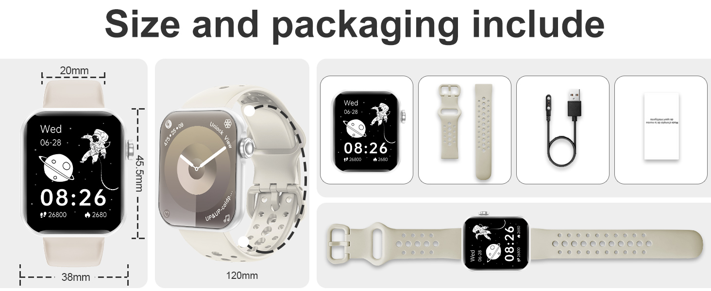 silver smart watch for women and men