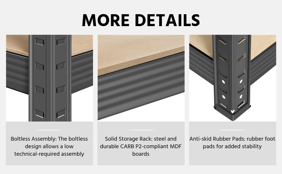 Topeakmart 5Tier Utility Shelves, Metal Storage Shelves