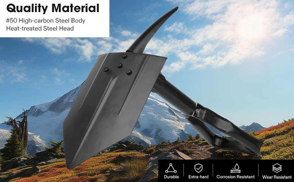 Multifunctional Folding Shovel、tactical shovel, snow shovel, camping shovel
