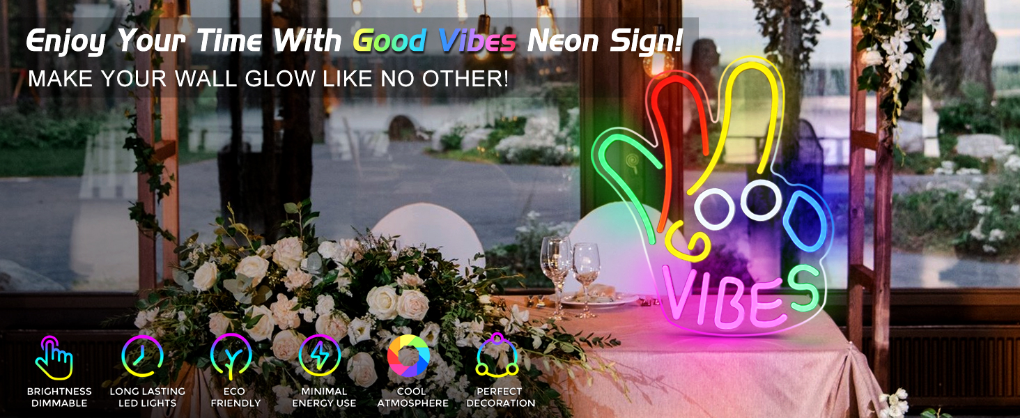 good vibes neon schild