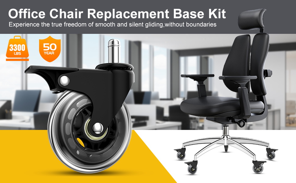 Lipshome Office Chair Base Replacement (3300 lbs) Heavy