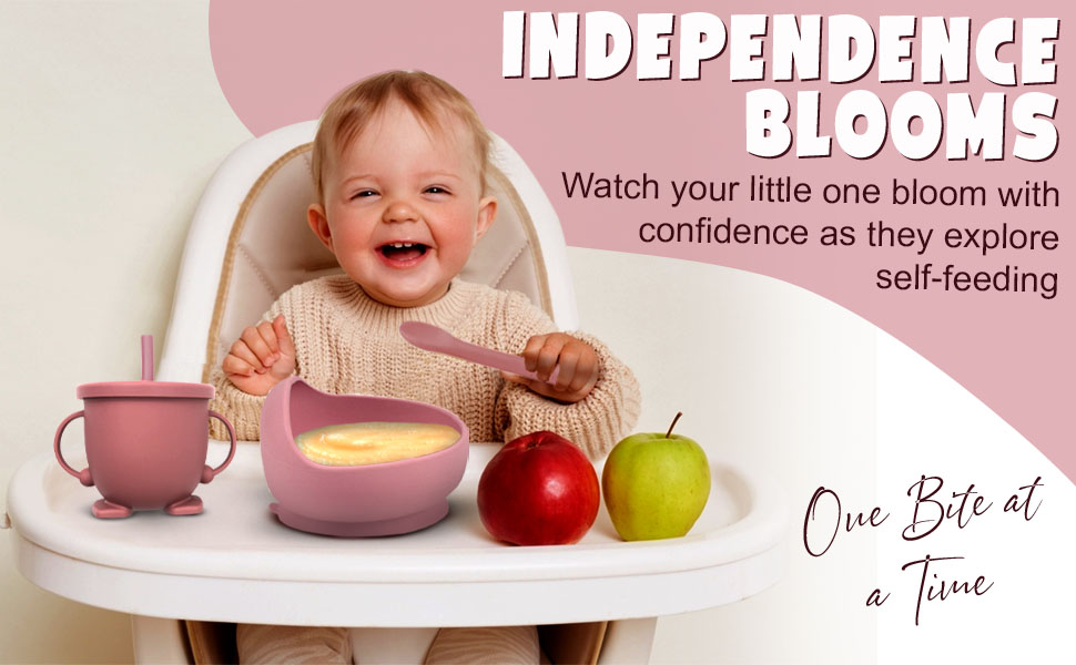 silicone baby feeding set; silicone weaning set: silicone baby weaning set; baby feeding set pink
