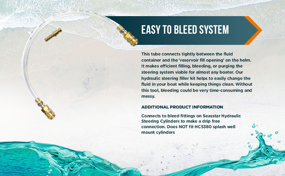 Marine Tech Tools Seastar Hydraulic Steering Kit Bleed Tube Fits Seastar Hydraulic Cylinders