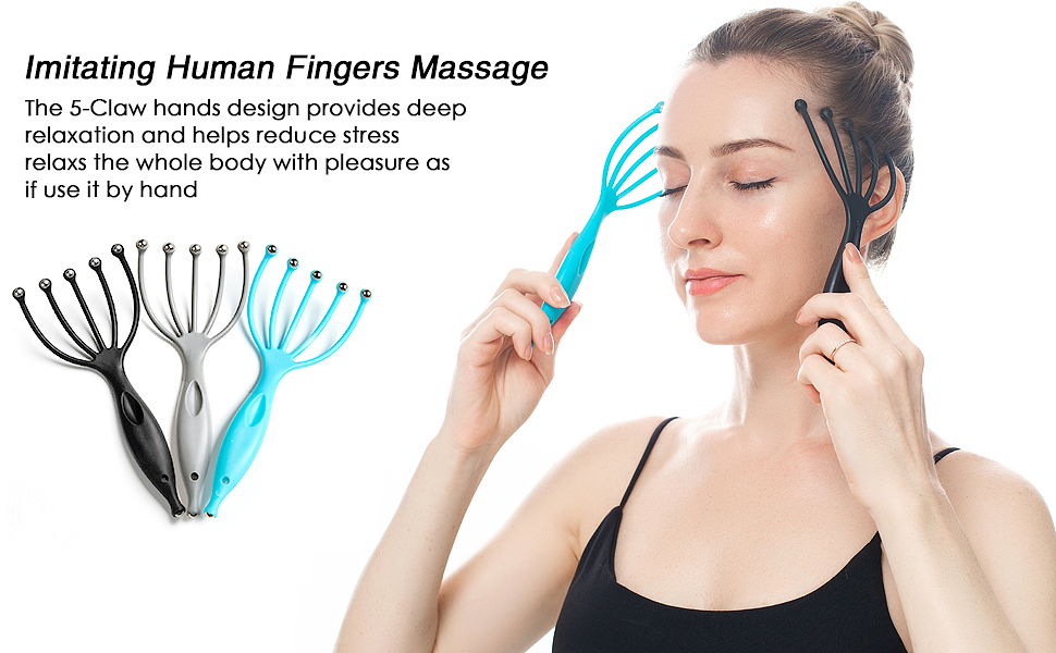 Lyanxinlei Head Massager,Protable Handheld SPA Scalp Massage Tool for Deep