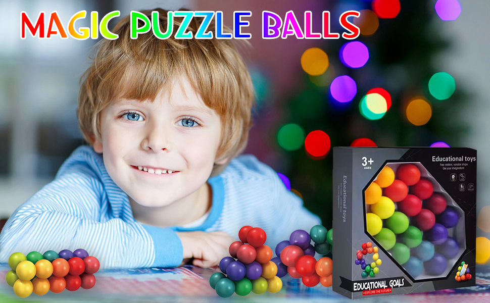 Magic Puzzle Ball Toys, Sensory Fidget Toys Stress Toys Learning