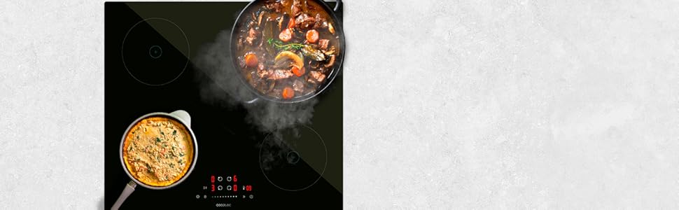 placa inducción; inducción; placa 4 fuegos; placa 4 zonas; placas de cocinar; placa Cecotec