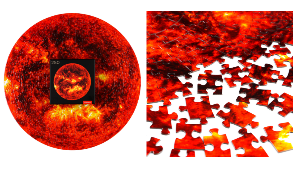 Blue Kazoo Mini Sun Jigsaw Puzzle, 250 Piece, Small Round