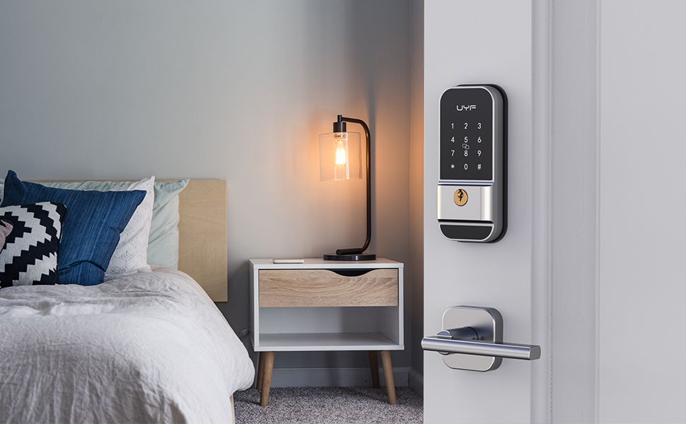 Keyless Entry Door Lock with Lever UYF Electronic Keypad Deadbolt