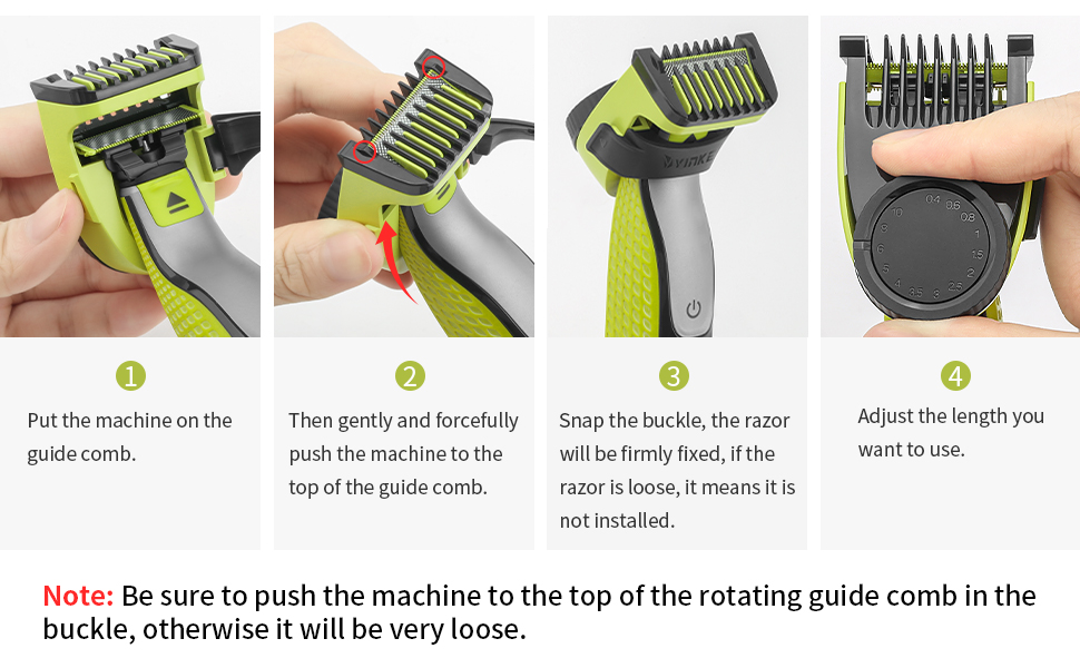 The installation of rotary guide combs