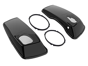 Amazon.com: Vivid Black Saddlebag Speaker Lids, Motorcycle
