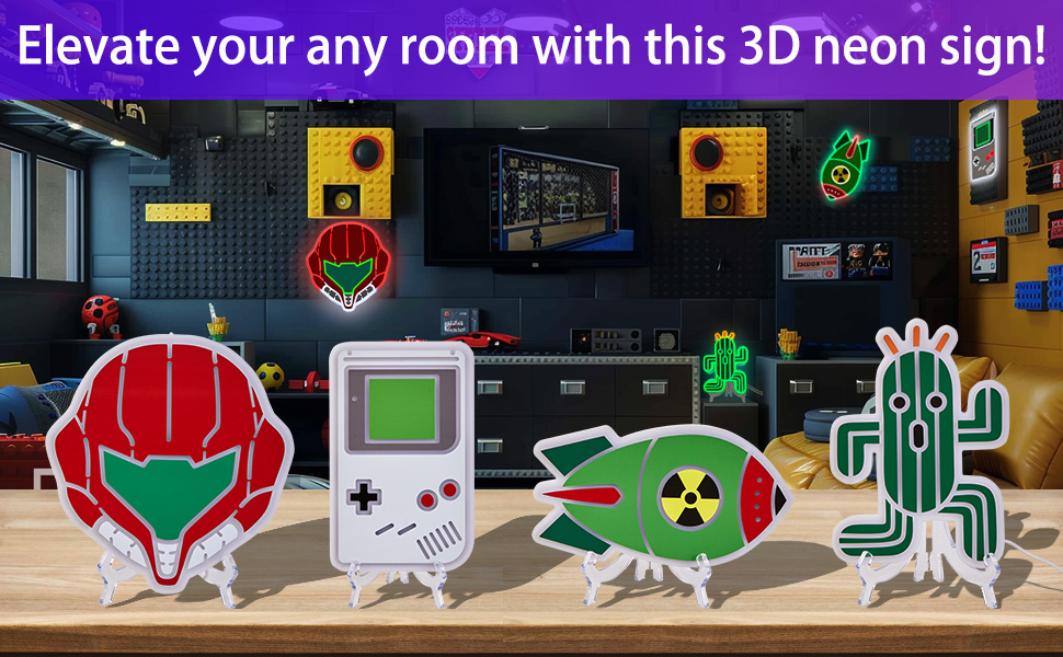 3D Neon Signs For Wall Decor