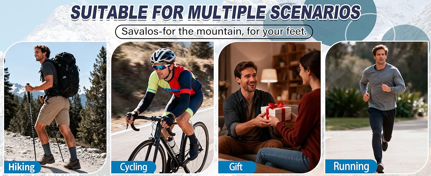 SAVALOS Merino Wool Hiking Socks