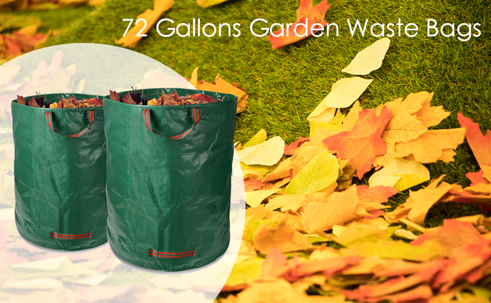 FYY 72 Gallons Garden Waste Bag,Lawn Garden Bag,Reusable