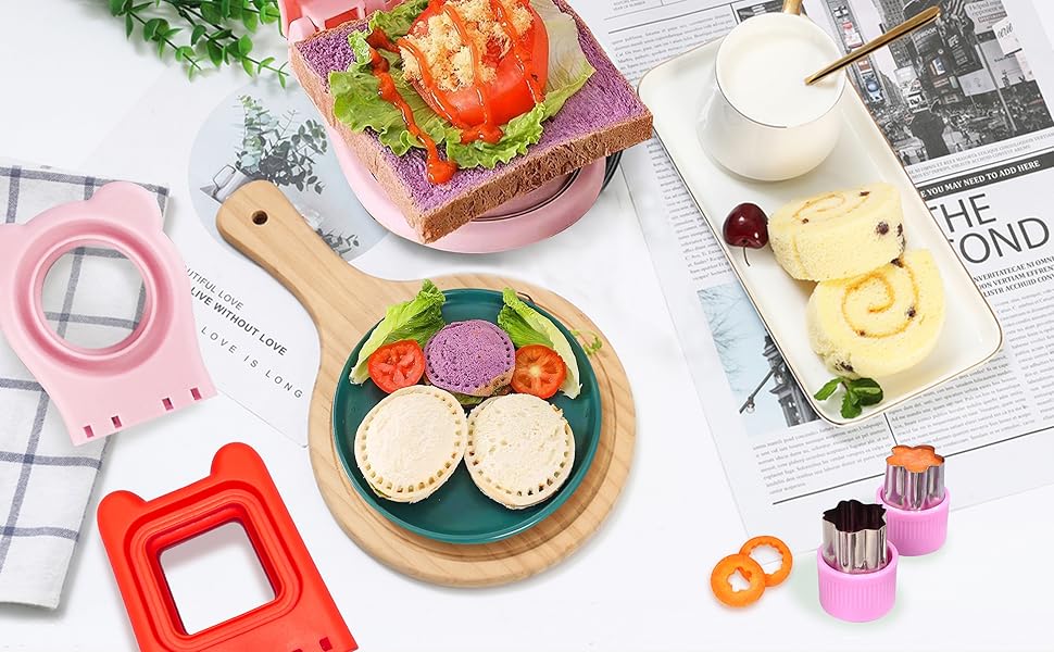 23Pcs Sandwich Cutter and Sealer Set, Food Cutters for Kids