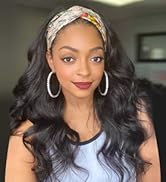body wave headband wig