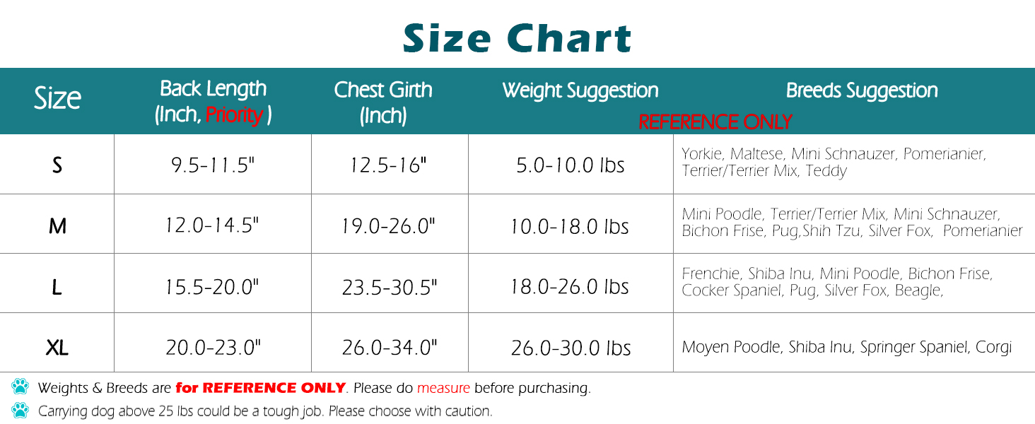 dog carrier front pack