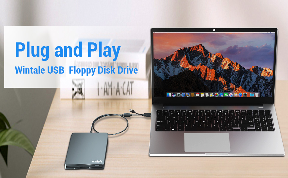 wintale USB Floopy Drive,Portable 3.5" USB External Floppy