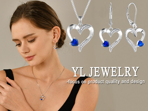 Amazon.com: YL Heart Necklace 925 Sterling Silver Love Heart