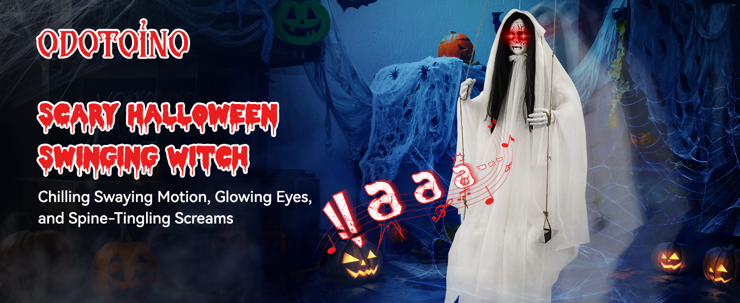 Halloween hanging swing doll