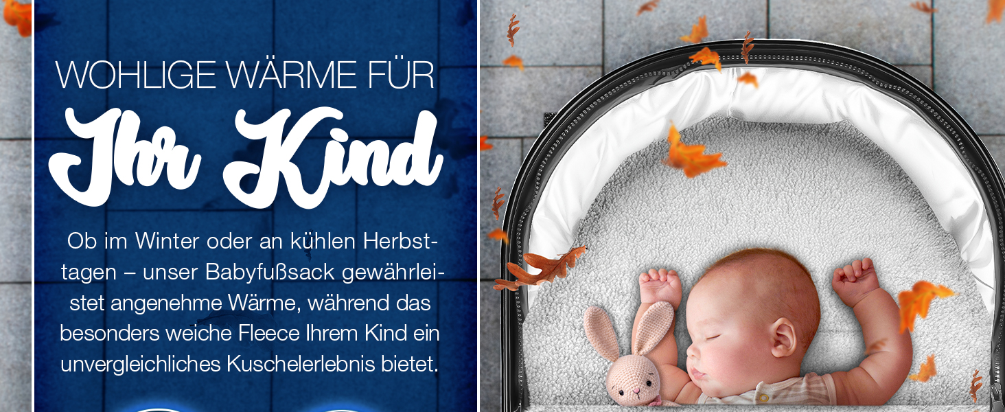 Runde weiße Babybadewanne mit orangefarbenem Spielzeug. Deutscher Text oben. Säugling, der in der Wanne liegt und deren Verwendung zum Baden von Neugeborenen demonstriert.