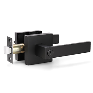 KNOBWELL 5 Pack Matte Black Door Handle Heavy Duty Door