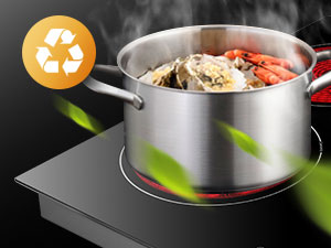 Built-in Ceramic Hob, 4 Zones Electric Cooktop In Black, 6600W Total Output, With Dual & Oval Zone Touch Control Timer Child Lock Gasland Chef CH604BF 14 Ceramic Hob