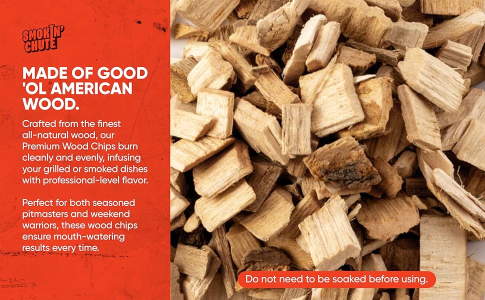 Smoking Chute Pecan Wood Chips Rich & Warm Flavor