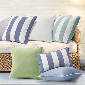 Wicker - sofa throw pillows, multicolored, stylish home and patio decor