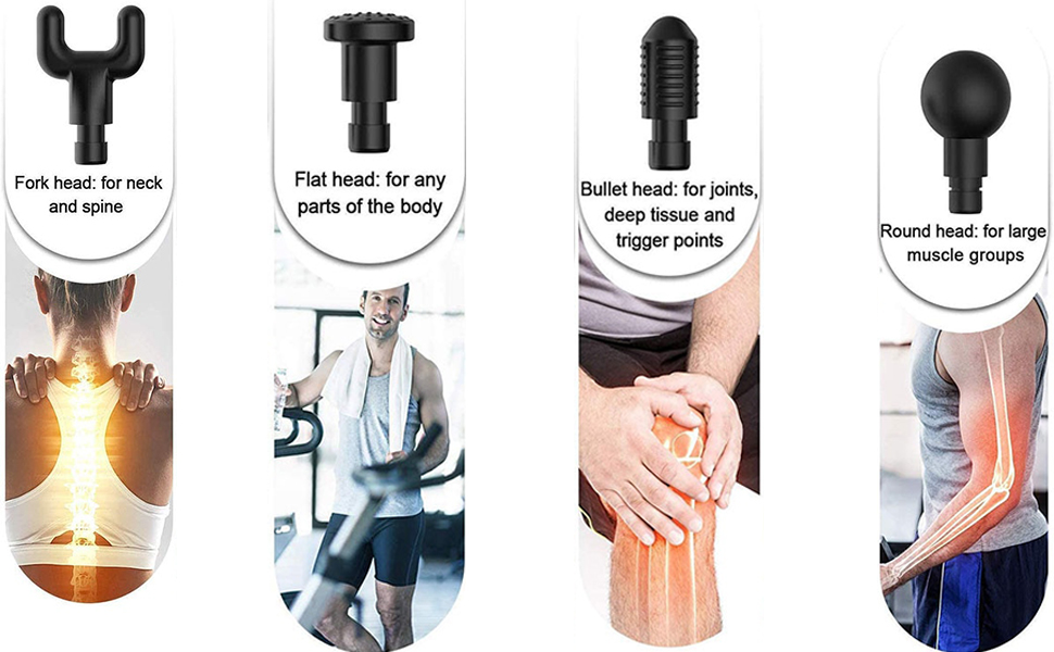 4 changeable massage heads