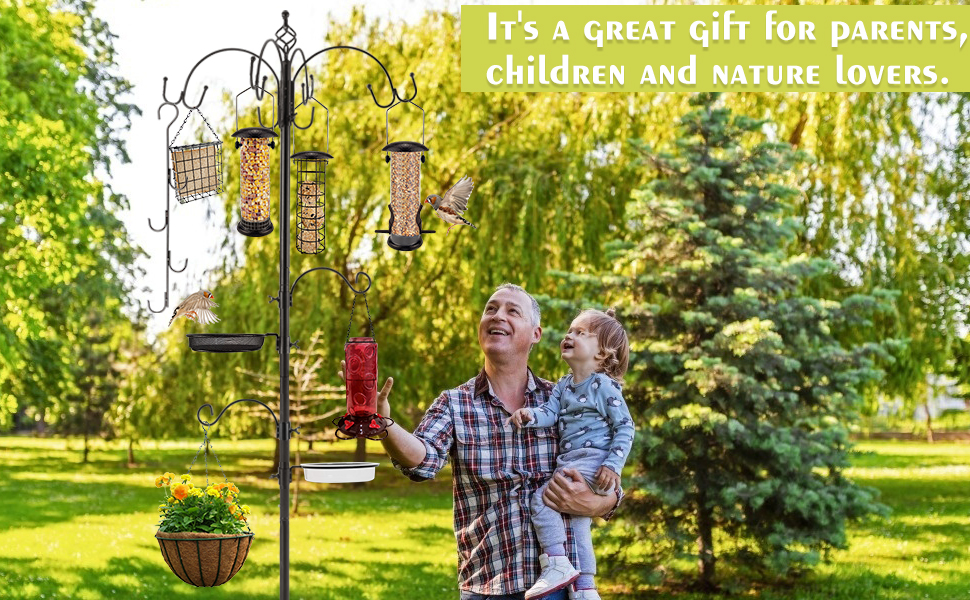 Deluxe Bird Feeding Station Kit Bird Feeder Pole Bird Feeder Hanging