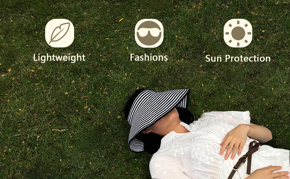 Women Foldable Straw Sun Visor