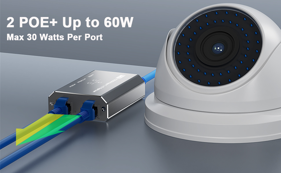 Amazon.com: Gigabit PoE Switch, 2 Port Gigabit Ethernet Switch ...